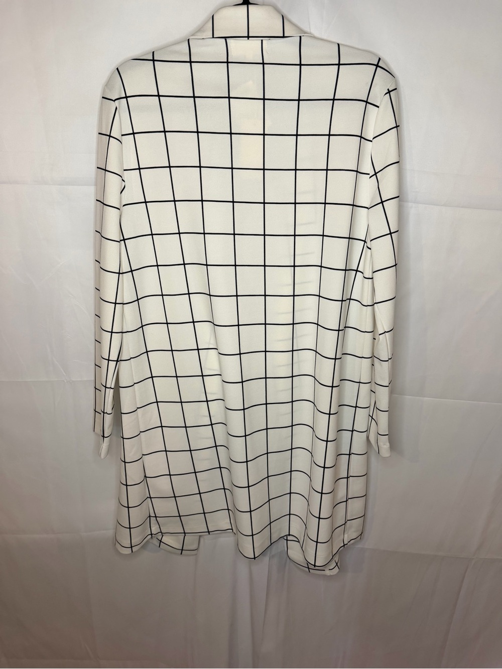 MELLODAY White Windowpane Blazer with Black Grid - Picture 7 of 7